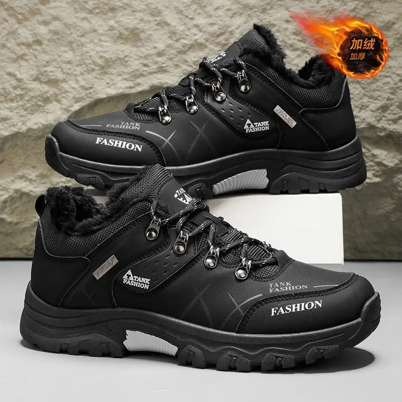 2026 Winter Outdoor Work Men Shoes Anti Slip Wear Resistant Hiking Shoes for Men Warm Travel Zapatillas Hombre Chunky Sneakers