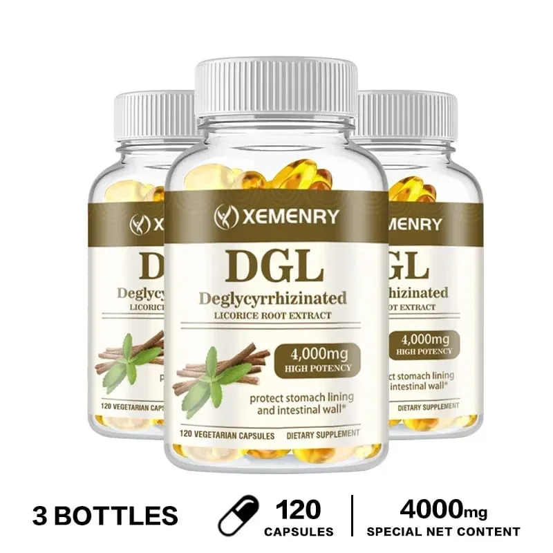 DGL Licorice Capsules 4000mg - Promotes Healthy Digestion Enhances Appetite Replenishes Energy and Accelerates Absorption