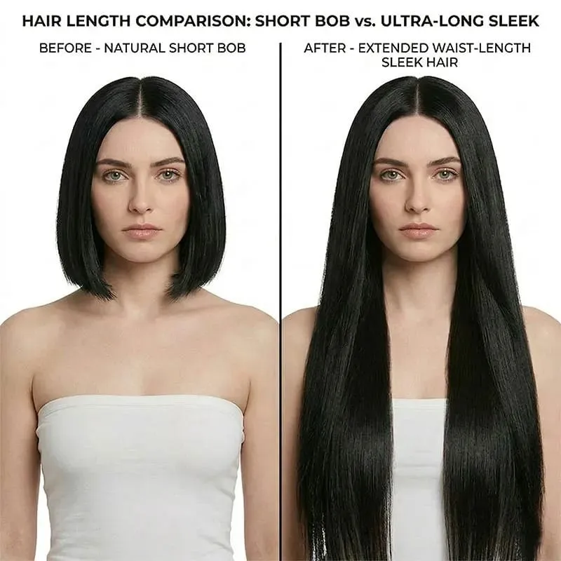 Tape In Hair Extensions Human Hair 16-24 Inch Seamless Invisible Remy Hair Extensions Tape Ins For Women Brazilian Natural Black 21Pcs 50g 100% Human Hair