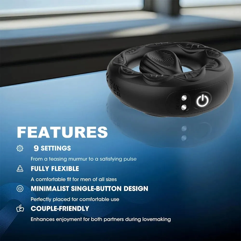 APP Control Penis Ring for Men Delay Ejaculation 9 Vibration Modes Lock Penisring Cockring Sex Toys for Couples Adult Goods