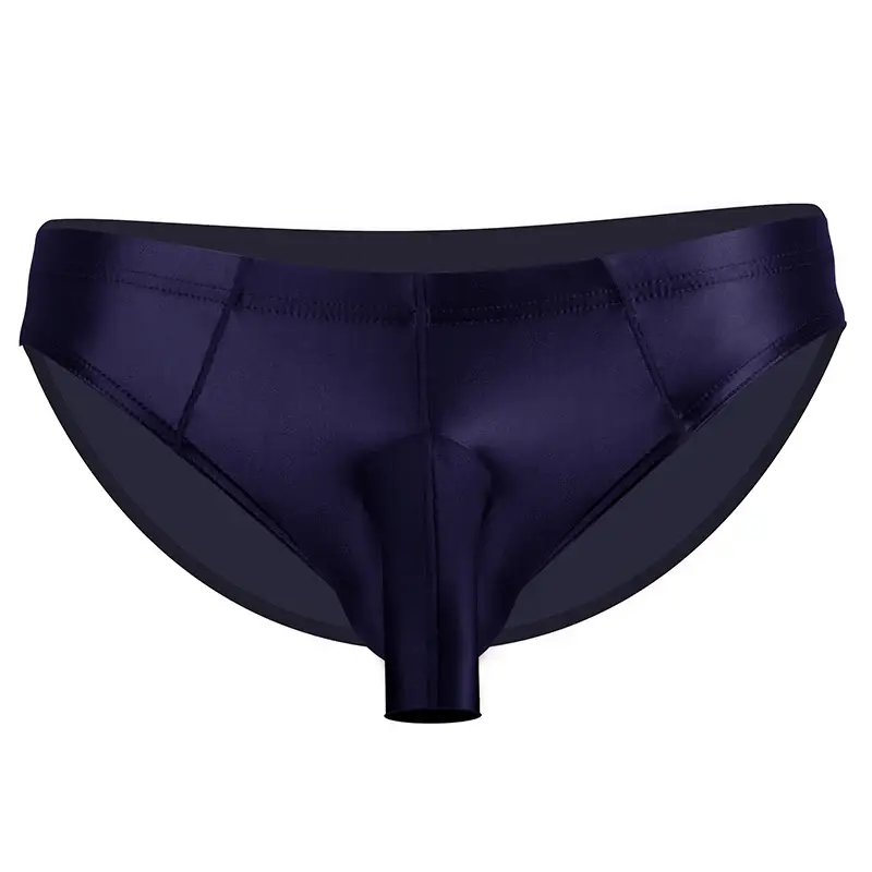 Men's glossy underwear open Pouch Panties Men Smooth Underwear Lingerie Hip Lifting High Elastic Bikini Briefs gay underwear