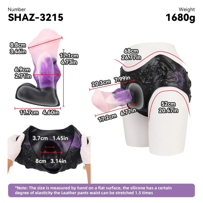 Strap On Long Horse Dildo Sheath Silicone Harness Dildo Panties Wearable Penis Sleeve Adult Sex Toy for Men Reusable Condom