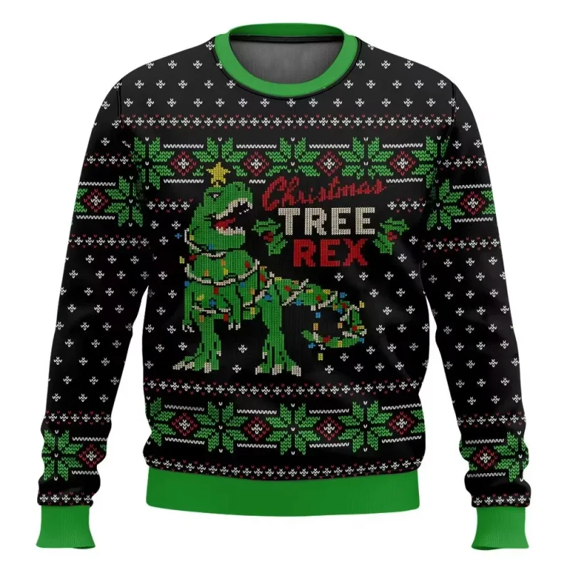 Jurassic Park Dinossauros Feliz Natal Roupas Presentes Suéteres de Papai Noel moletons masculinos e femininos 3D Festa de outono