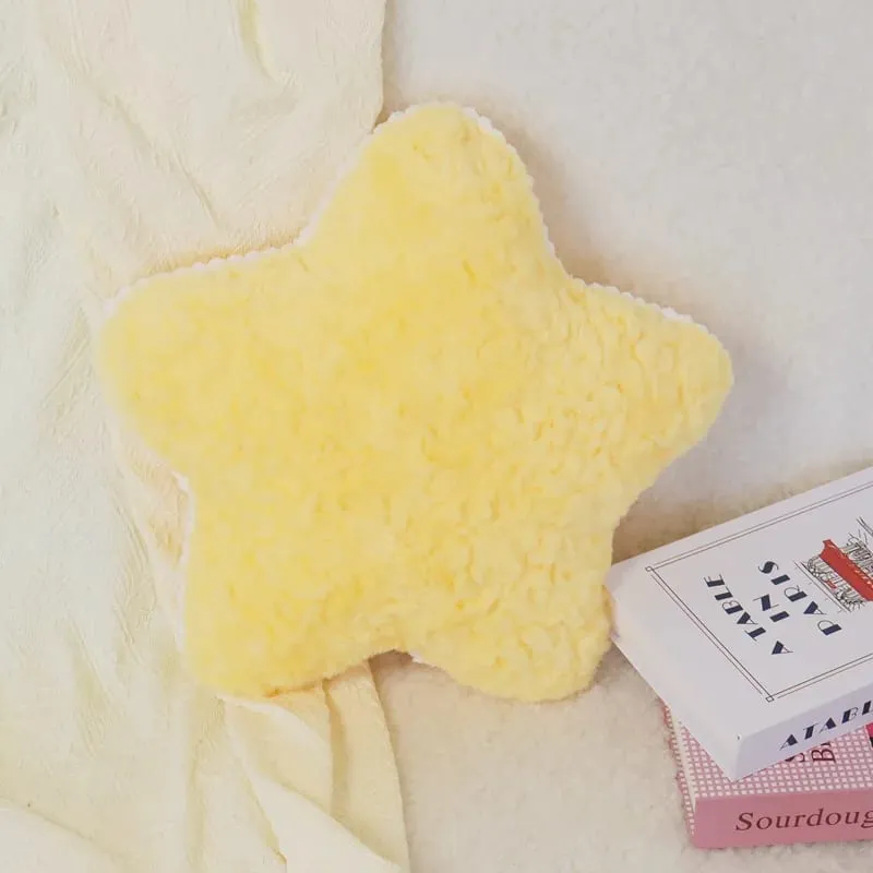 Colorful Sky Pillow Stuffed Moon Star Heart Plush Cushion Sofa Chair Back Support Plushie Decoration Gift