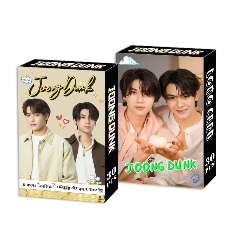 30PCS Thai Drama CP JoongDunk Photo Cards Set - Dunk & Joong Idol Double Sided LOMO Cards Perfect Gift for Fans