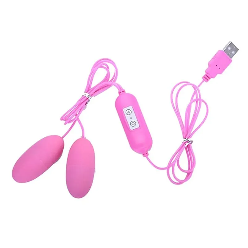 12 Speed USB Rechargeable Bullet Vibrator Egg Dildo Double Vibrating Stimulator Massager Adult Sex Toy for Women