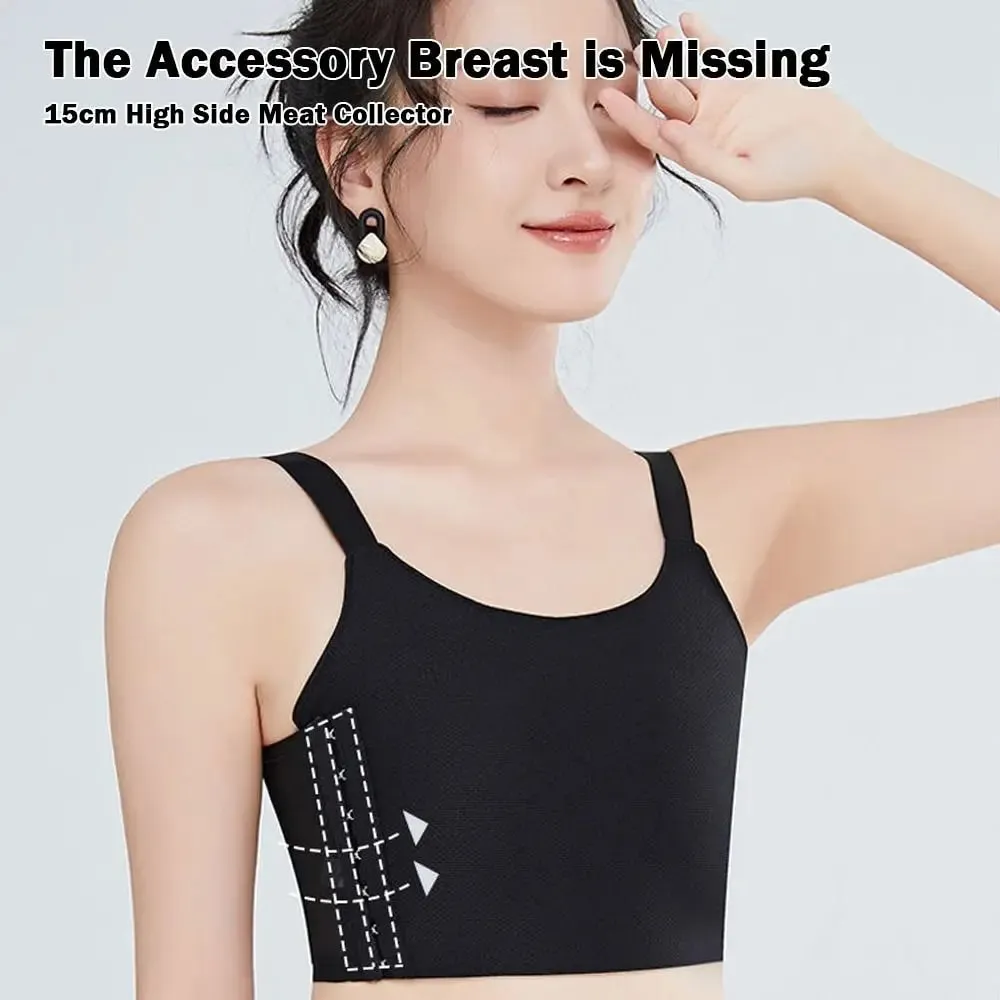 Slimming Style Sports Bralette Breathable Fabric Nylon Fabric Chest Shaping Underwear Seamless Design Thin Style