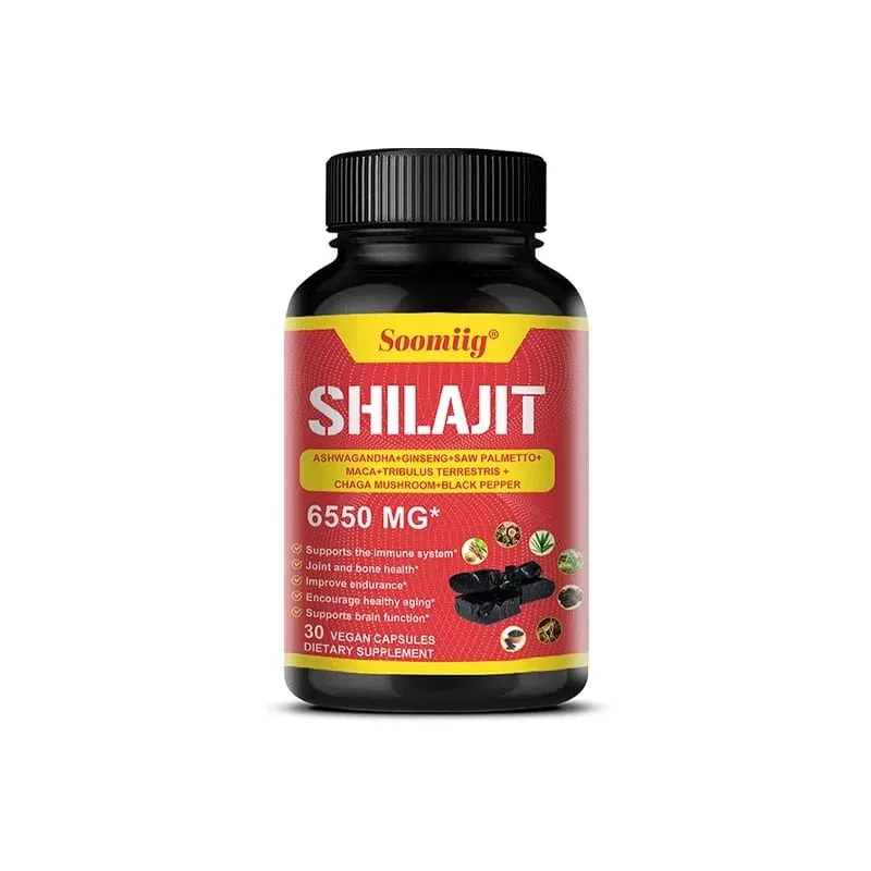 Pure Himalayan Shilajit Capsules - Supports Healthy Aging Bones and Joints Improves Energy Endurance and Muscle Recovery