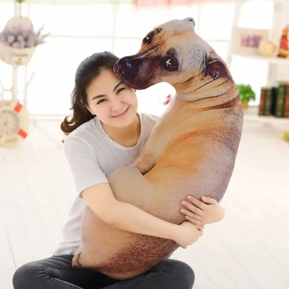 Cute 3D Lifelike Animal Throw Pillow Soft Dog Pillow Creative Cushion Home
