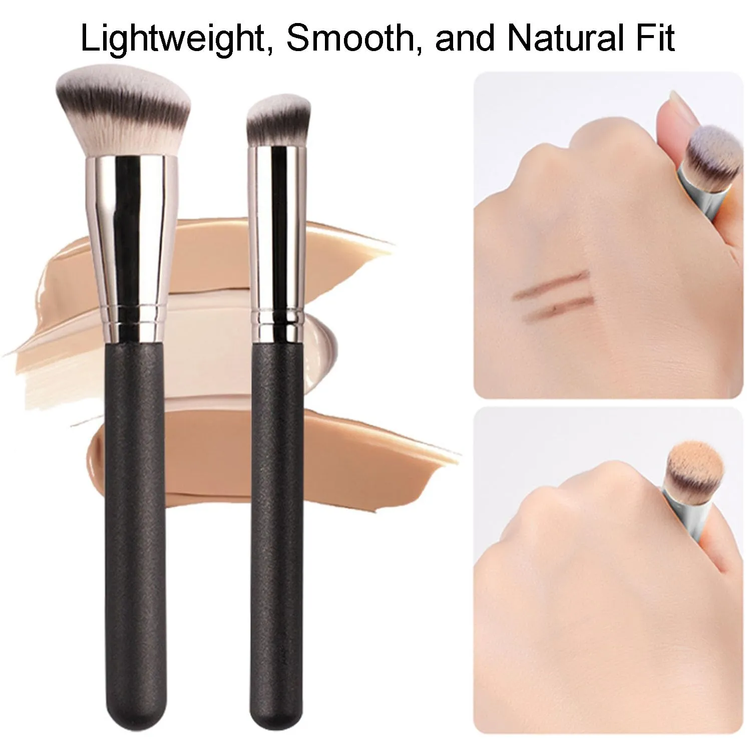 3 PCS Makeup Brushes Set Includes Foundation Brush Flawless Concealer Brush Powder Brush