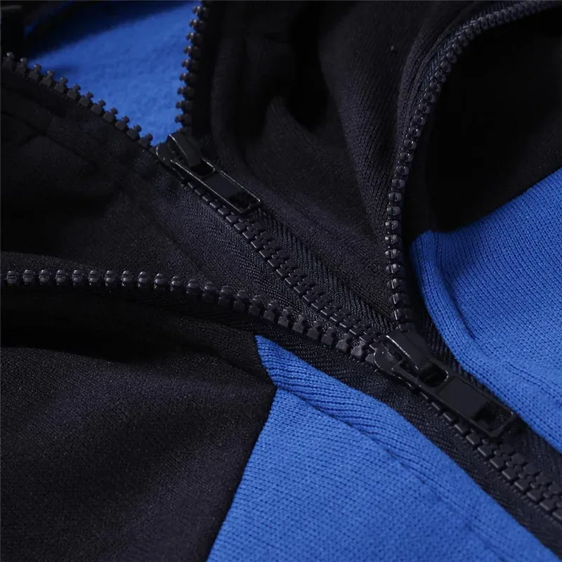 Rc The men's multi-color striped hooded sweatshirt is suitable for spring and autumn hoodies jacket