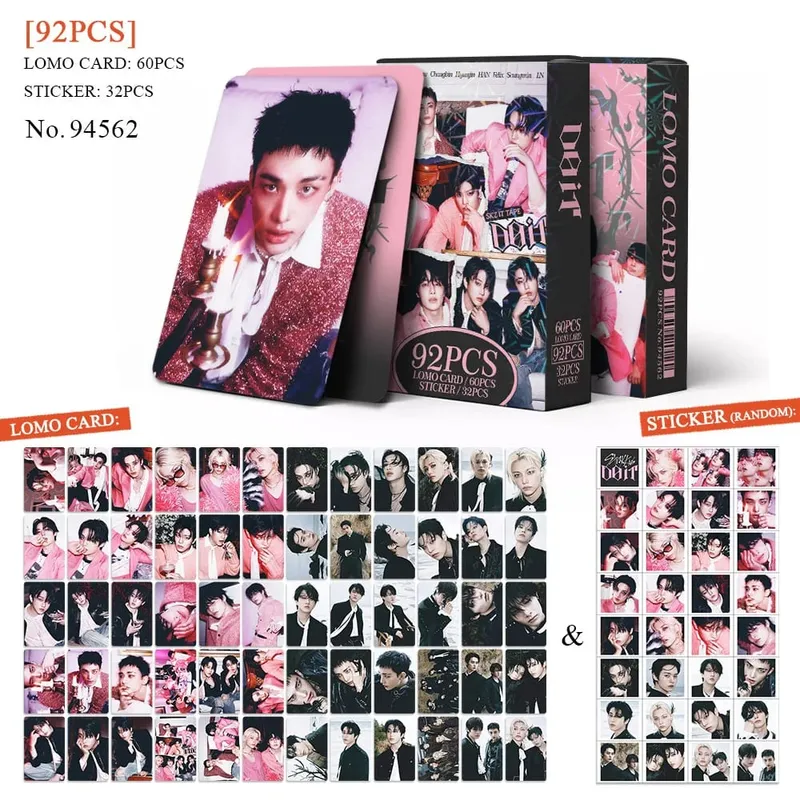 124pcs New Album Stay With Your Wings Photocards Stickers Kpop Merch Lomo Cards Set Fans Collection Cards Gifts
