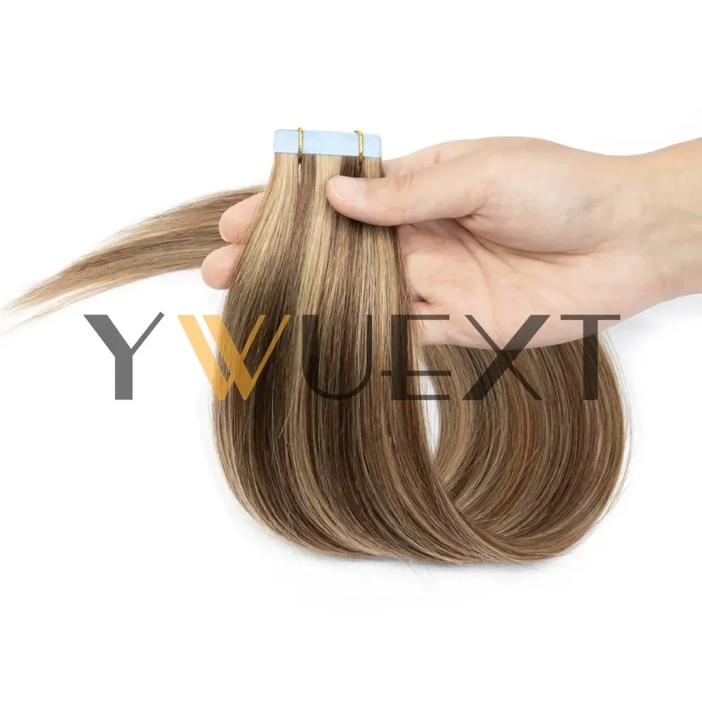 Tape In Human Hair Extensions 10Pcs/30g Per Pack Remy Real Human Hair Straight Natural Black Brown Blonde Multi‑Colors Seamless Skin Weft Tape Hair Extensions For Women