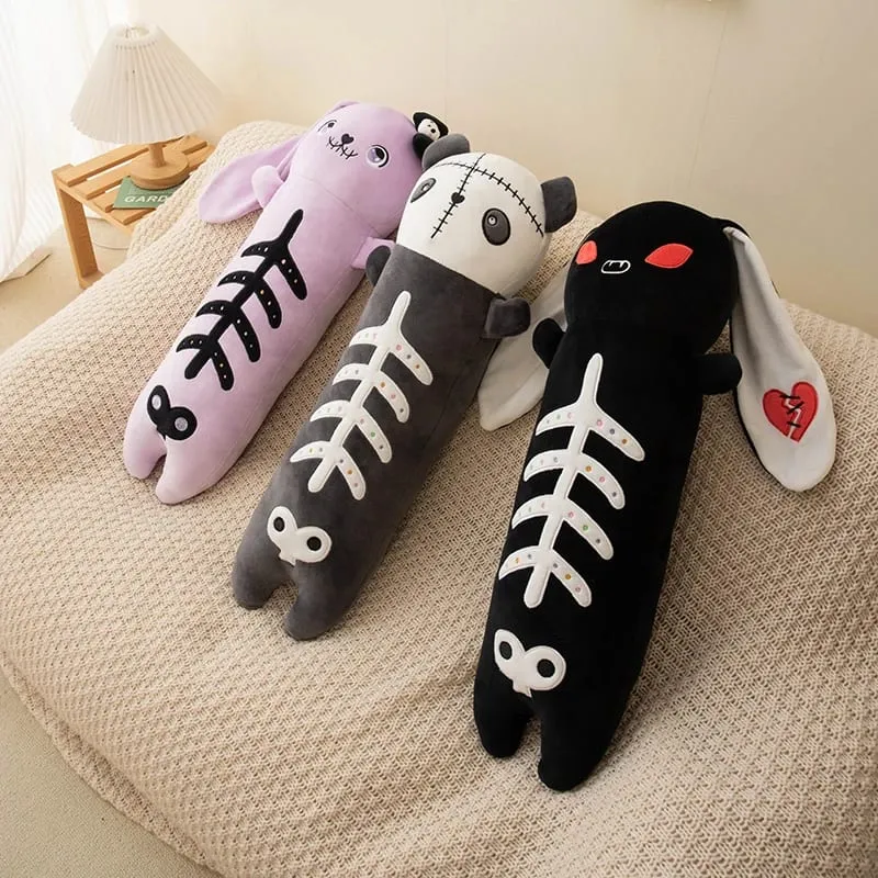 60cm Horror Goth pluszowe zwierzę królik Panda miękka zabawka śliczna poduszka na ciało dekoracja na imprezę halloweenową zabawny prezent dla dziewczynki chłopca
