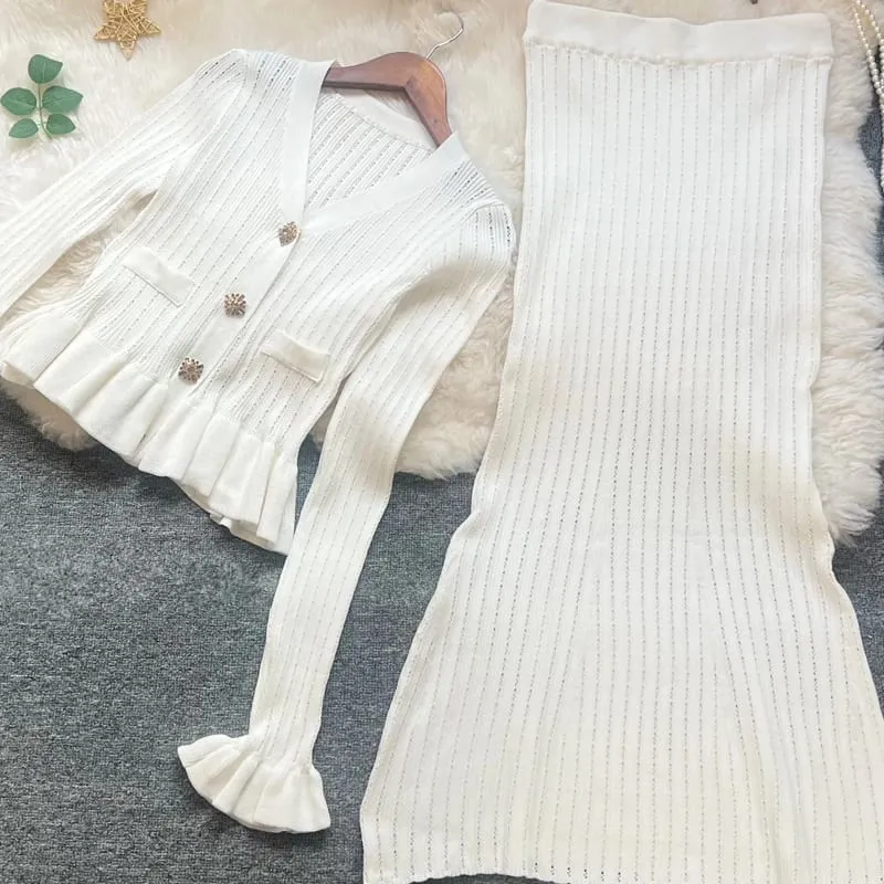 Yuoomuoo marca moda de uma peça de malha maxi vestido feminino elegante com decote em v babados cintura fina bodycon camisola vestido de festa