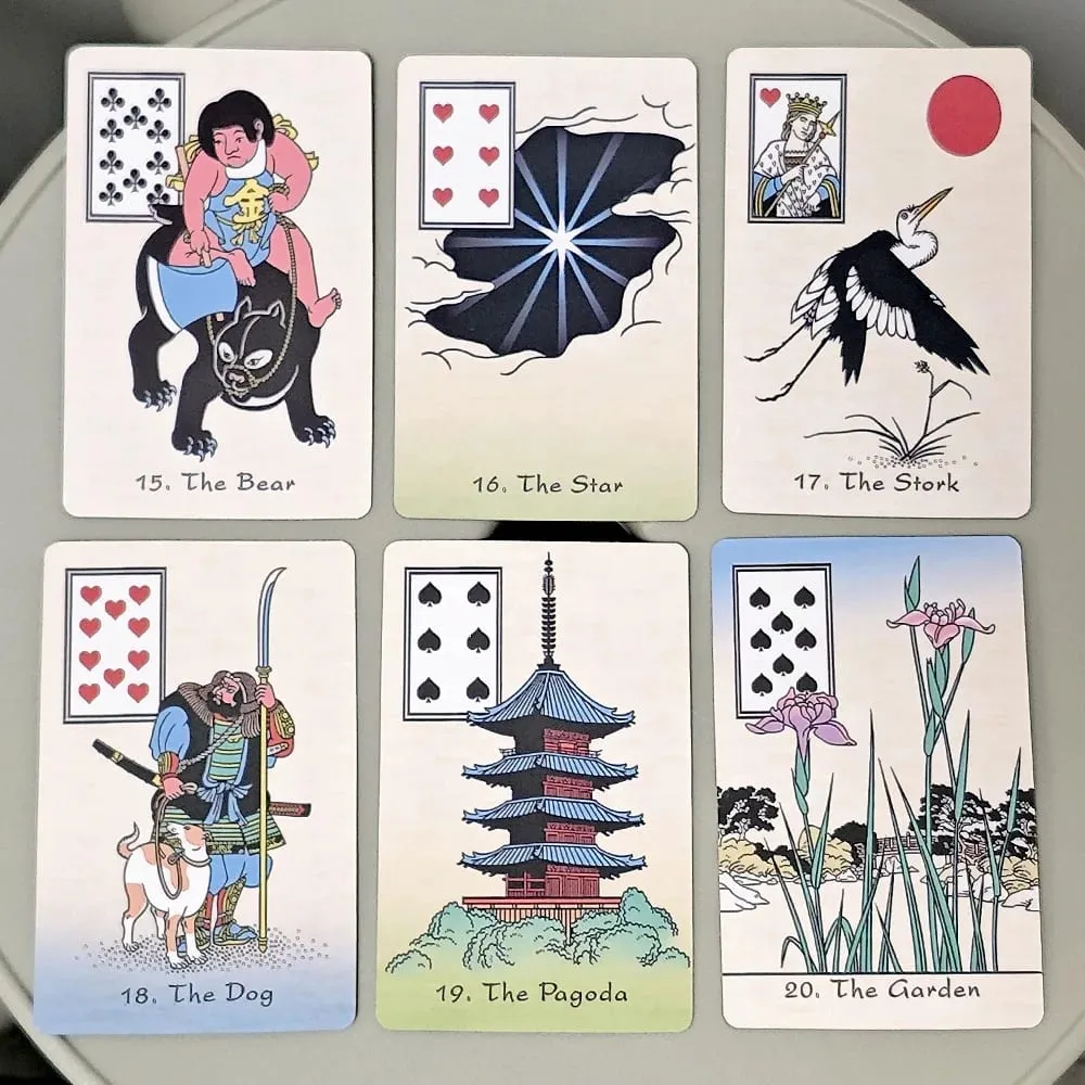 An Ukiyo-e Lenormand Oracle Cards 36Pcs Japanese Ukiyo-e Style Divination Tarot Deck Fortune Telling Oracle Card