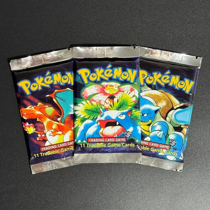 Whole pack PKM 1st Edition Booster Pack PTCG Proxy Cards for Base Set Pack Charizard Blastoise Venusaur TCG Cards 11pcs/Pack Toy
