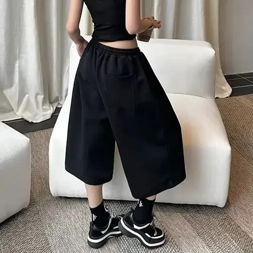 Women's Loose-Fit Casual Shorts with Waistband Durable Pockets Versatile Sports Casual Style
