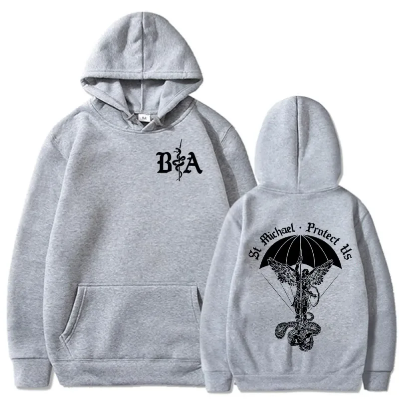 ST Michael Brothers in Arms Double Sided Print Hoodies Men's Women Clothing Fashion Sweatshirt Oversized Long Sleeve Pullovers