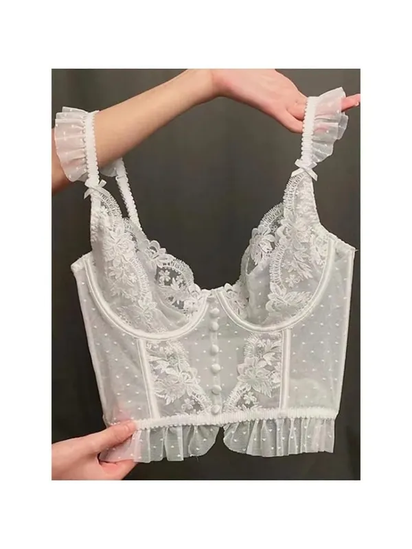 Tanga Dentelle Française Noël Pure Desire Transparent Fente Haute Sans Retirer Érotique T Pant Confort Taille S-XL MOYISU AB — image 9