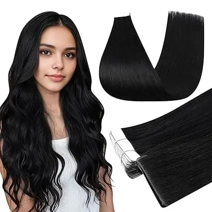 Full Shine 20-Piece Seamless Tape-in Human Hair Extensions Crafted with Injected Machine Remy Hair Invisible Tape-in Extension