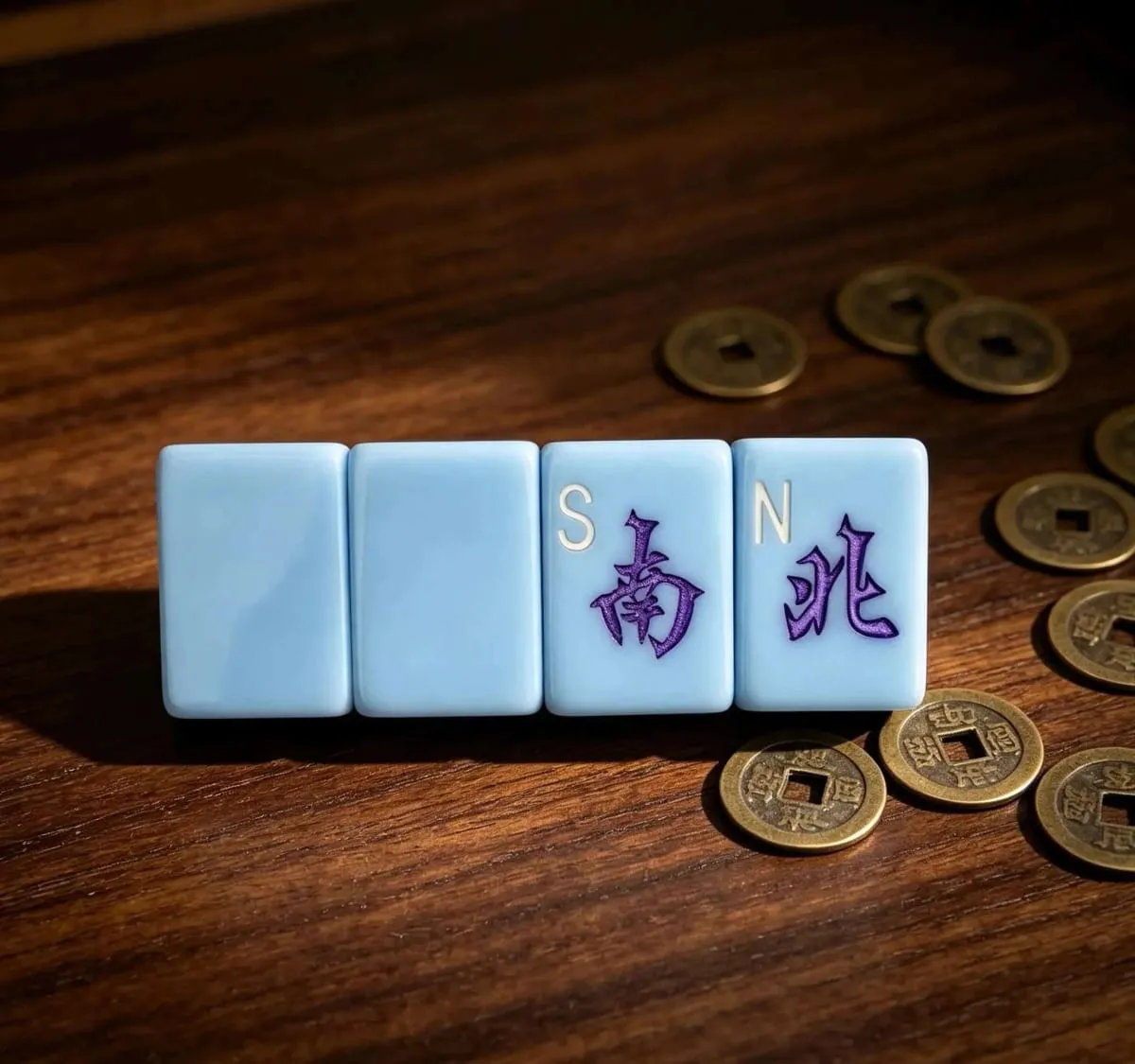 Classic Pastel Blue Mahjong Set American Style Acrylic Mah Jongg 160 Pieces Rounded Edge Table Game Christmas Gift