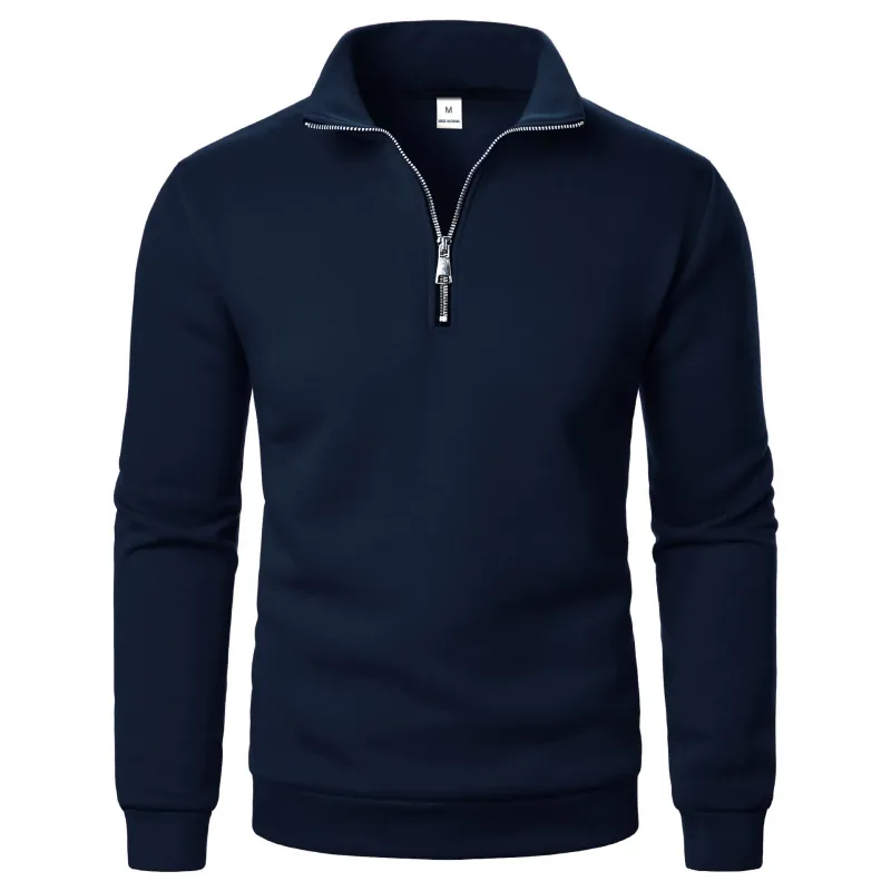 2026 Outdoor Men Zipper Sweatshirts Spring Quarter Zip Pullover Half Zipper Hoodie Men Gym Man Autumn Solid Men Sweatshirt Coat