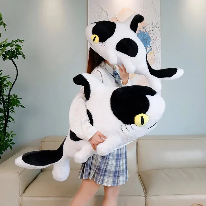 50/70cm Simulation Shark Plush Pillow With Cow Print Fluffy Decompression Cushion Home Decor Photography Prop Holiday Gift
