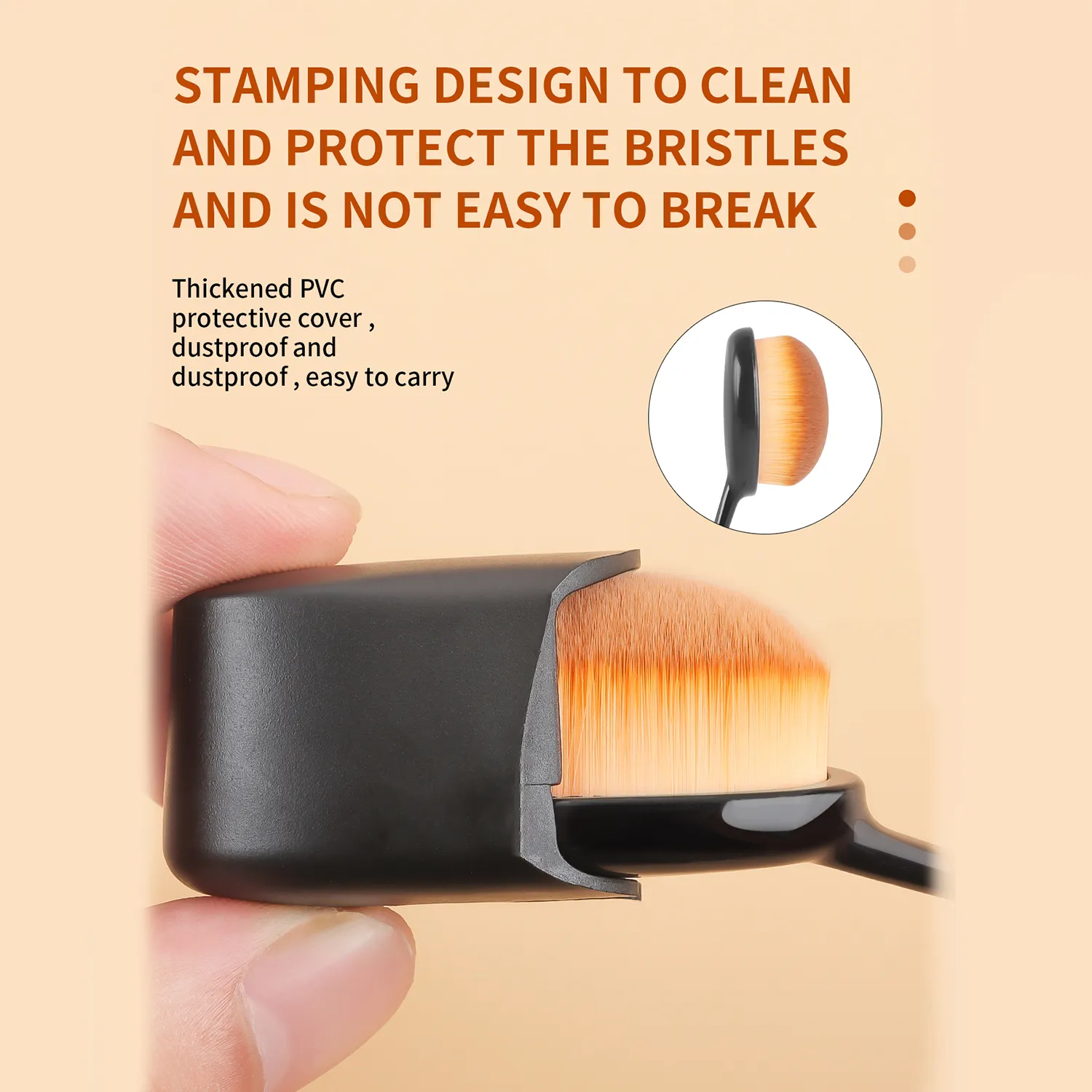 2PCS Toothbrush Shape Foundation Brushes With Caps Multifunctional Soft Brush For Liquid Cream Powder Makeup