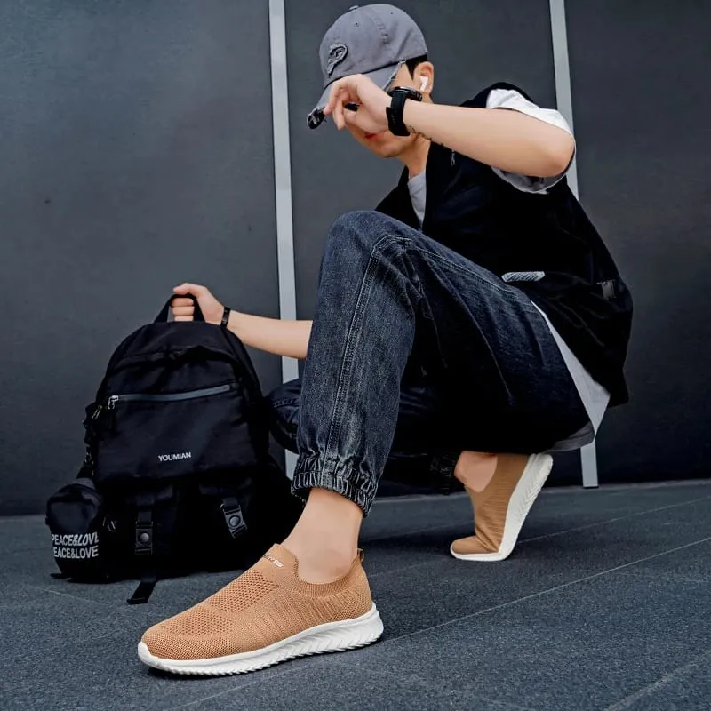 Men Vulcanize Shoes Mesh Men Shoes Lightweight Comfortable Men's Sneakers 2025 Autumn Fashion Slip on Flats Shoes Male Loafers