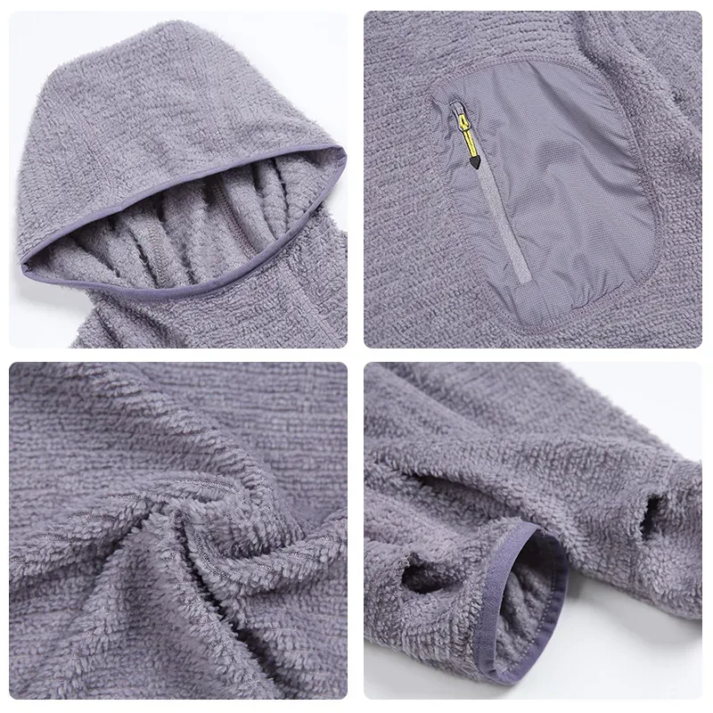 Thermolite® All Season 190g Ultra-light Breathable Thermal Hoodie Urban Outdoor Techwear Mid-layer with Thumbholes & Zip Pocket