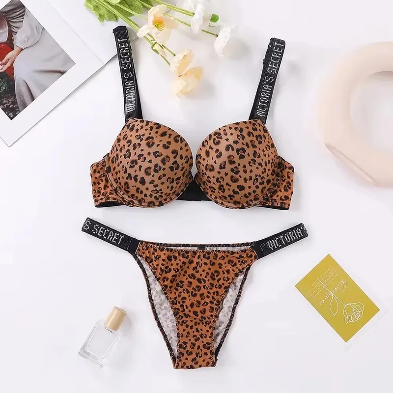 New Adjustable Bra and Panty Set Lace Lingerie Sets Classic Women's Sexy V Lingerie Set S Sheer Lace Trim Supportive Push Up