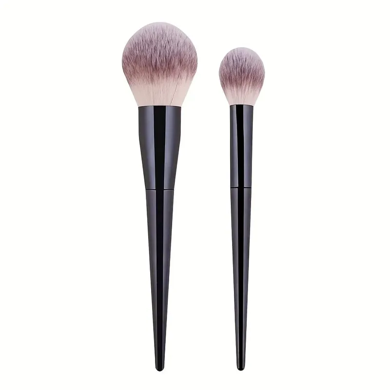 2Pcs Professional Makeup Brush Set Soft Nylon Bristles Face Brushes for Foundation Blush Powder Contour Highlighter & Eyesh