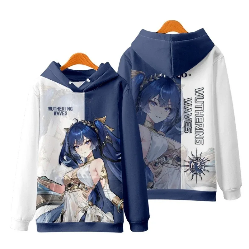 Game Wuthering Waves All Role Playing 3D Hoodies Sweatshirts Fashion Men's Anime Pullover Autumn/Winter Outdoor Casual Tracksuit