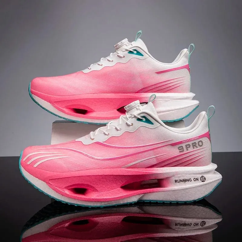 Carbon Plate Marathon Running Shoes Men Women Sports Sneakers Breathable Lightweight Comfortable Athletic Shoes