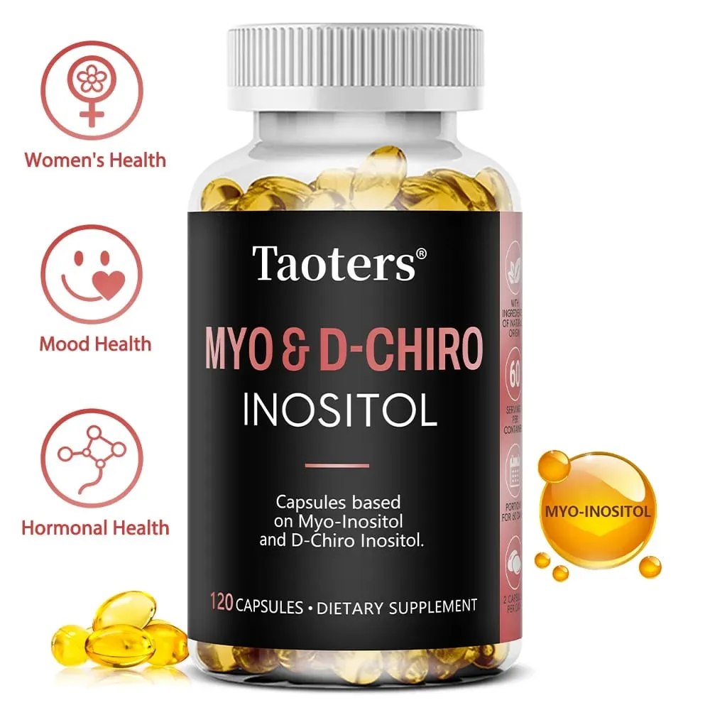 Myo-Inositol & D-Chiro Inositol Supplement for Women (40:1 Ratio Myo Inositol) Hormone Balance & Ovarian Health for Women