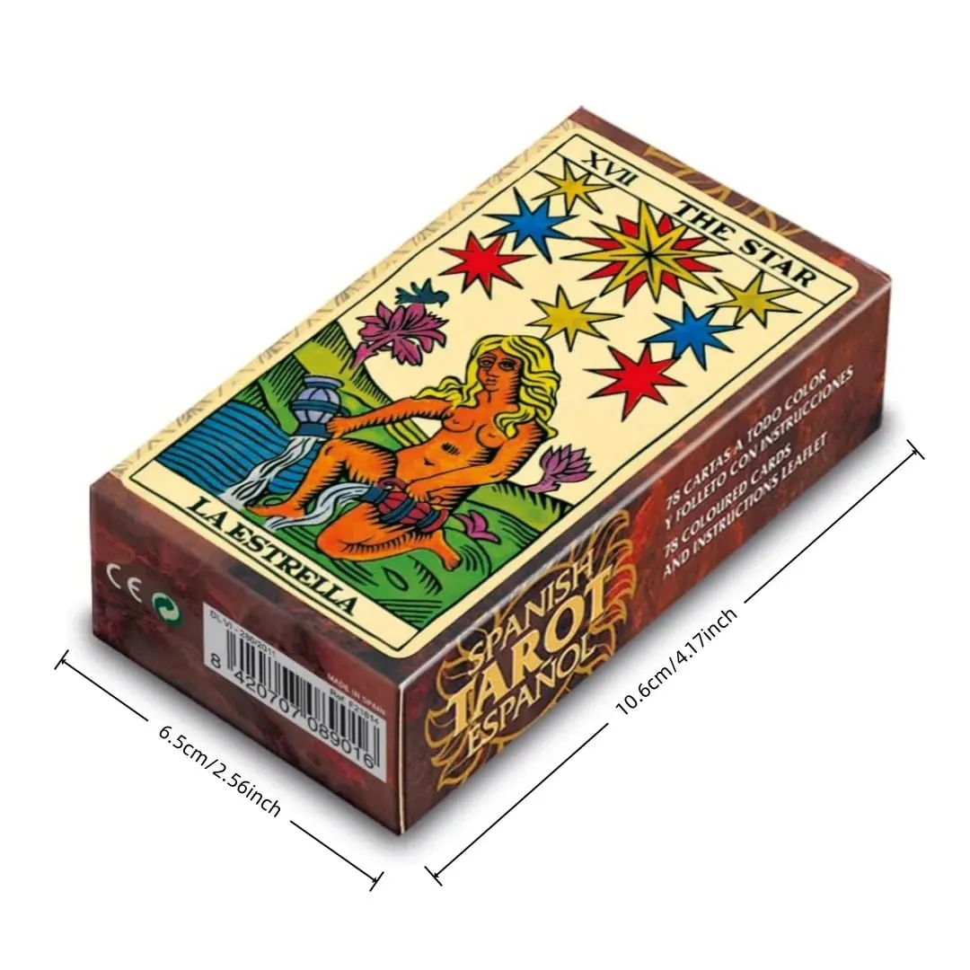 78 Cards Classic Marseille Tarot Cards Major Arcana the Star Star-Themed Spanish Version Board Game Divination Card Set — image 1