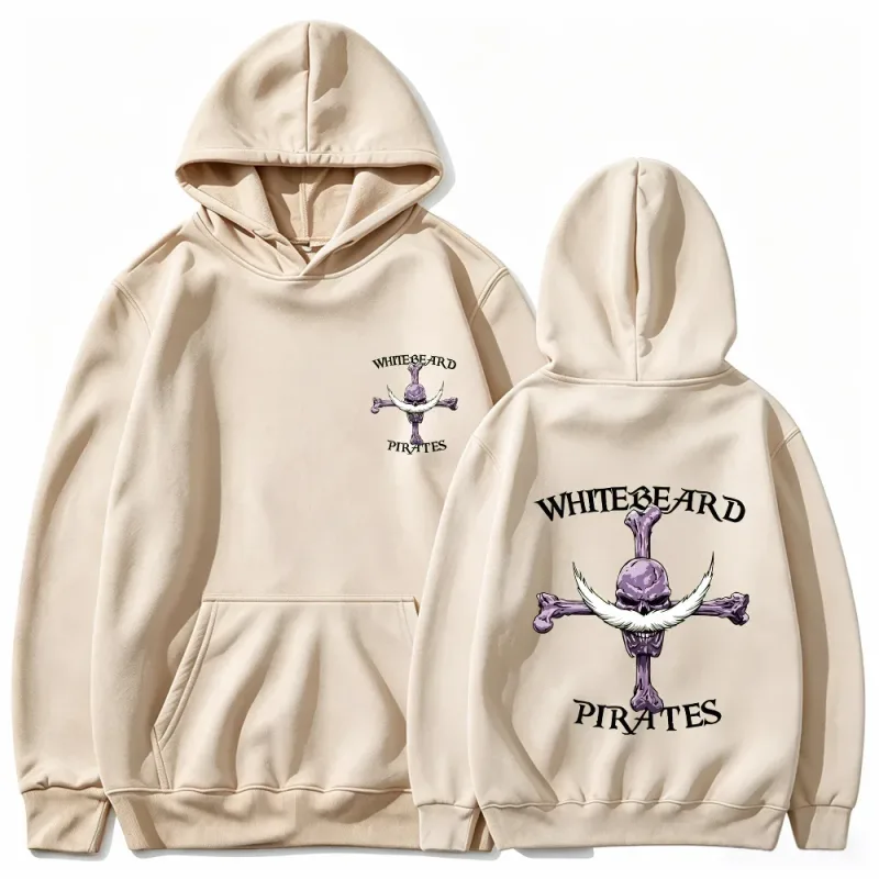 Sudadera con capucha de One Piece Whitebeard Pirates, sudadera con estampado, sudadera con capucha con estampado de anime Jolly Roger de Whitebeard