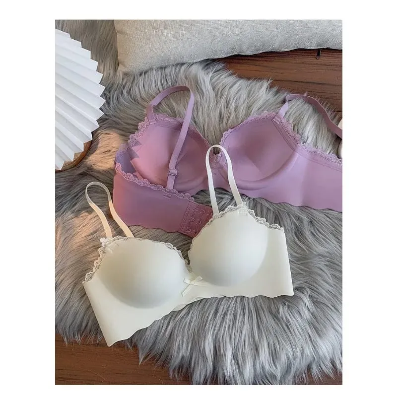 Hot Selling Ladies Push Up Bra Set Seamless Wireless Support Anti-Sagging Comfort Lingerie Set S-XL Young Women Daily Soft Wear