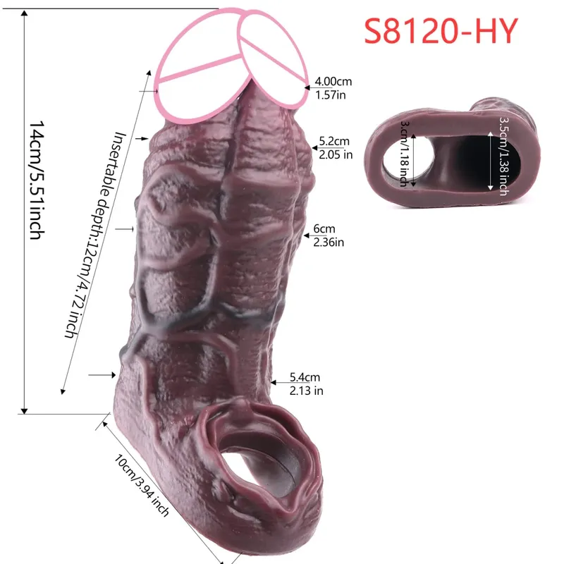 Đóng Đầu Thực Tế Dương Vật Tay Đồ Chơi Tình Dục Cho Nam Trì Hoãn Xuất Tinh Dick Mở Rộng Dành Cho Các Cặp Đôi Khoái Cảm Tình Dục Sexshop
