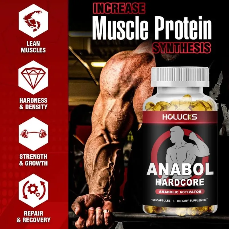 Men’s ANABOLIC Muscle Building Supplement Boost Workout Energy Muscle Growth & Protein Synthesis Balances Men Hormones