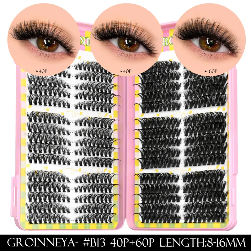 Lash Clusters 540pcs 60D+100D Eyelashes Extensions 2style Mixed Lash Book Fluffy Cat Eye Eyelashes False Lashes Makeup — image 18