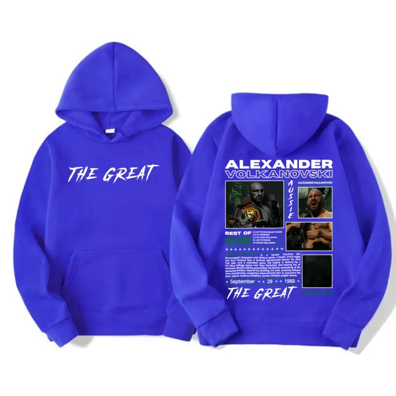 Alexander Volkanovski The Great Vintage Graphic Hoodies Men's Fashion Violence Aesthetic Sweatshirt Fleece Long Sleeve Pullovers
