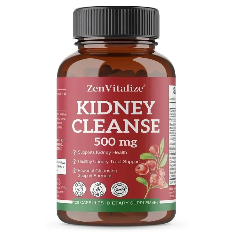 Kidney Cleanse Supplement with Cranberry Supports Urinary Tract Renal Health & Immune System Function