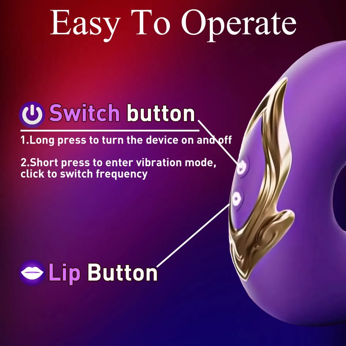Four-in-One Female Vibrator with Clitoral G-Spot Stimulation Dual Motor Tongue Lick Massage 7 Modes of Slap 7 Modes of Vibration