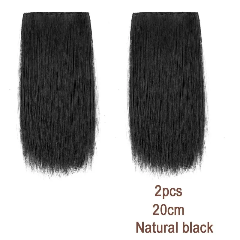 2pcs/Set Synthetic Hair Pads Hair Extensions Invisible Hairpieces for Hair Volume Increase Top Replacement Wig Accessories