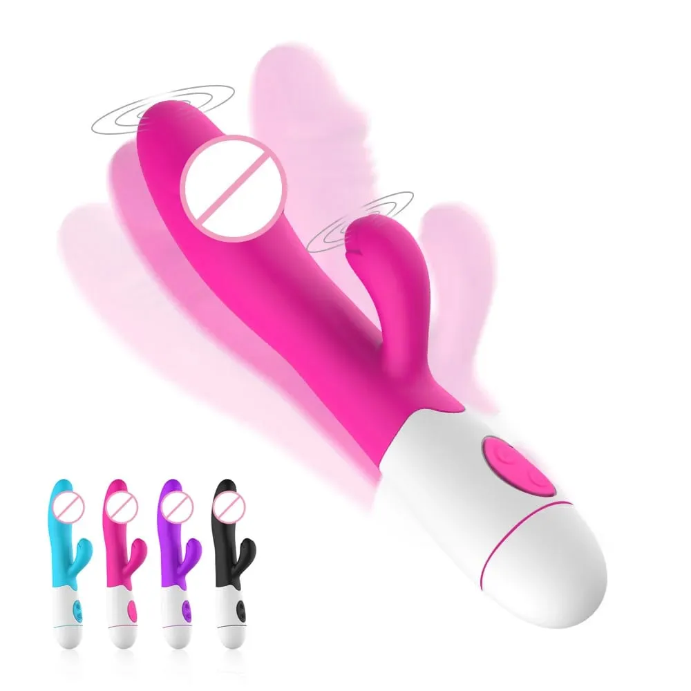 Anal Vagina Massage G-spot Masturbator Erotic Dildo Rabbit Vibrator Vibrators For Women 30 Frequency Dual Vibrating Sex Toys