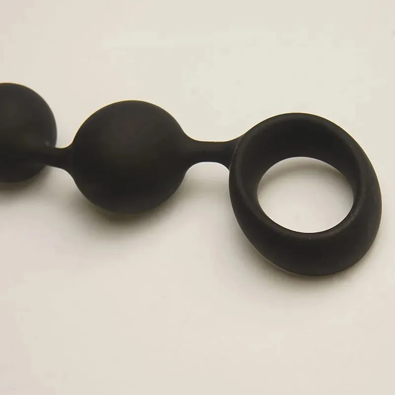 Silicone Anal Beads Sex Toys 10 Increasing Size Balls Anus Butt Plug Analplug Buttplug Butplug With Easy Pull Loop Handle