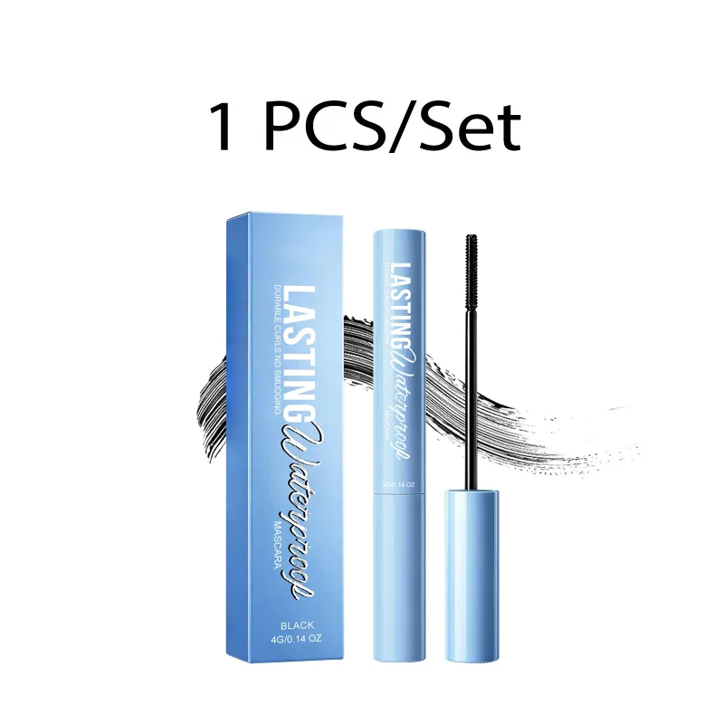 Curling Mascara Long Lasting Waterproof Smudge Proof Volumizing Eye Makeup Nourishing Formula Black Silk Fibre Mascara 4g