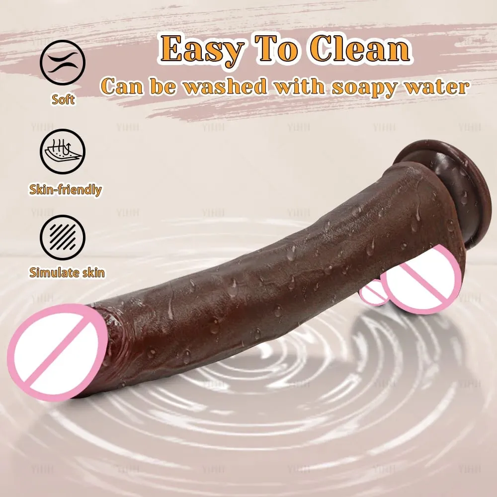 Realistic Skin/Black Dildo Silicone Long Penis Huge Dildos with Suction Cup Dick for Women Masturbation Anal Sex Toys for Adults